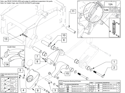 Front Swing Arm Prior To 7/15/22 parts diagram