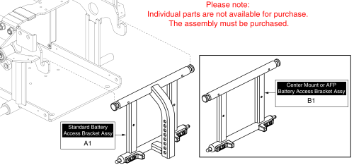 Battery Access Brackets, Edge Z / Edge Hd / Q6 Ultra parts diagram