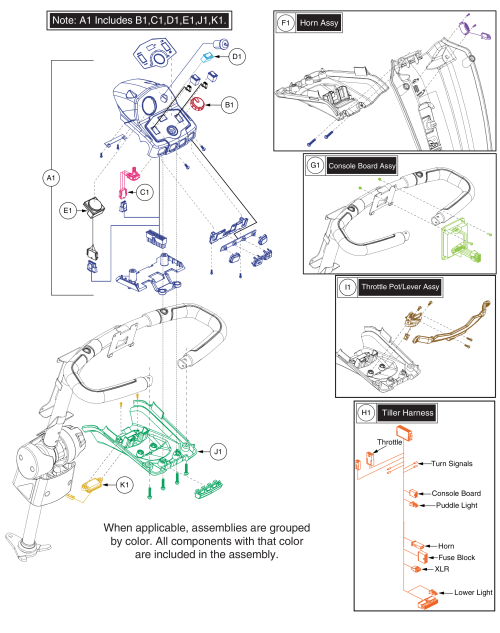 Console Assy, For Model Numbers Ending In 1003 parts diagram