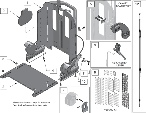 Fixed Back Shell parts diagram