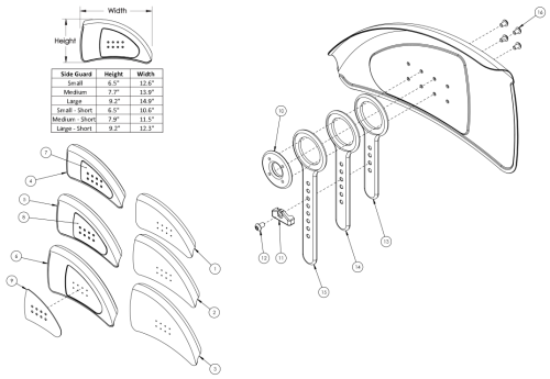 Rigid Adjustable Fender Side Guard parts diagram