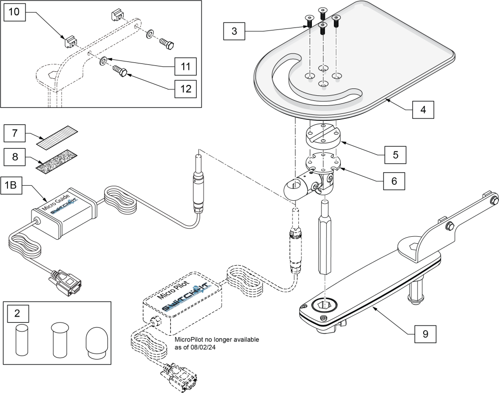 Link-it/switch-it Micro Guide In Bullet Tray parts diagram