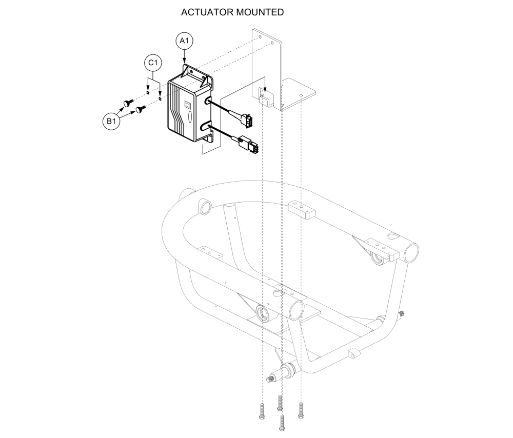 Domestic Onboard Charger Assy, 4 Amp, Elechg1018 parts diagram