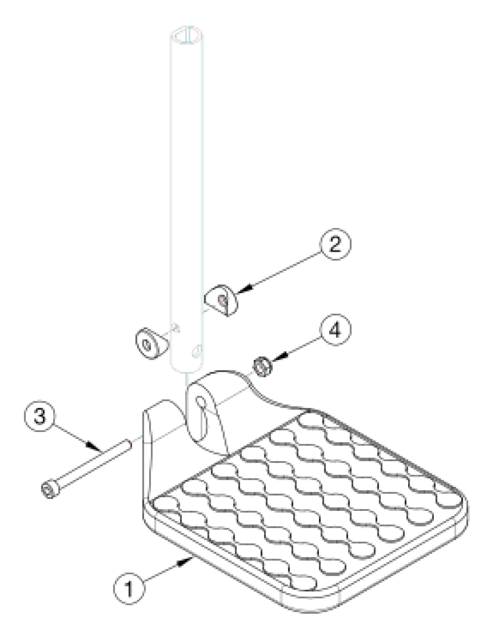 Catalyst E Footplates - Composite parts diagram