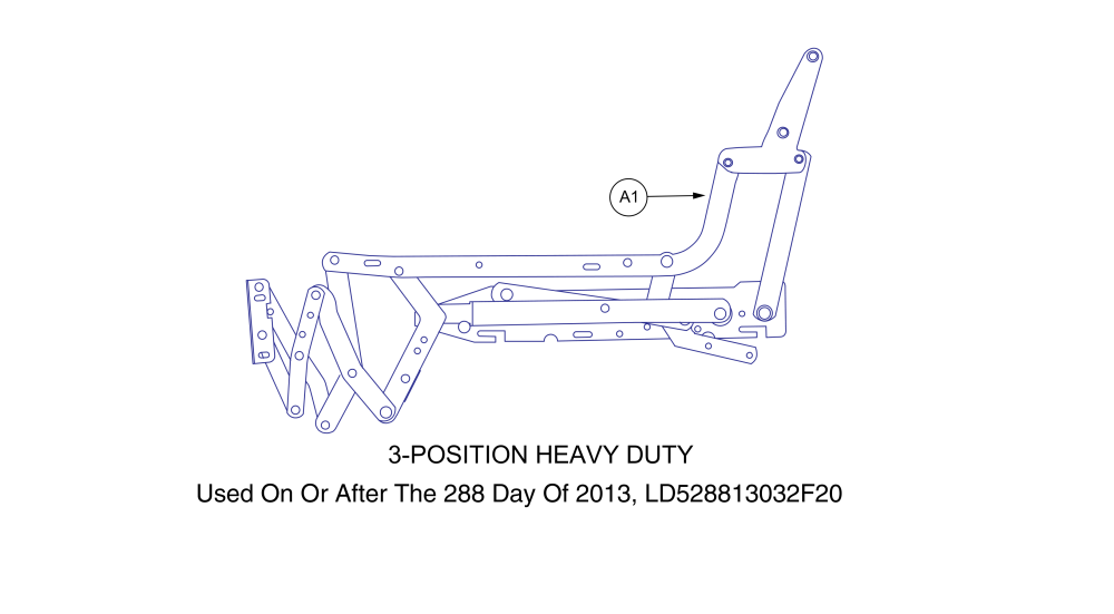 Scissor Mechanism, 3-position Heavy Duty, Pair parts diagram