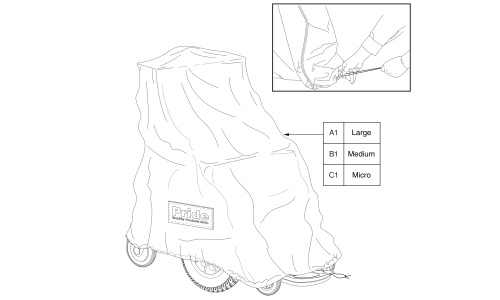 Weather Cover - Quantum Power Chairs parts diagram