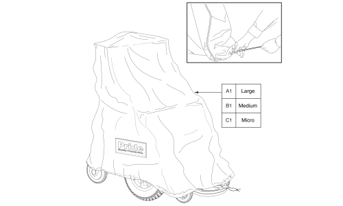 Weather Cover - Power Chair parts diagram