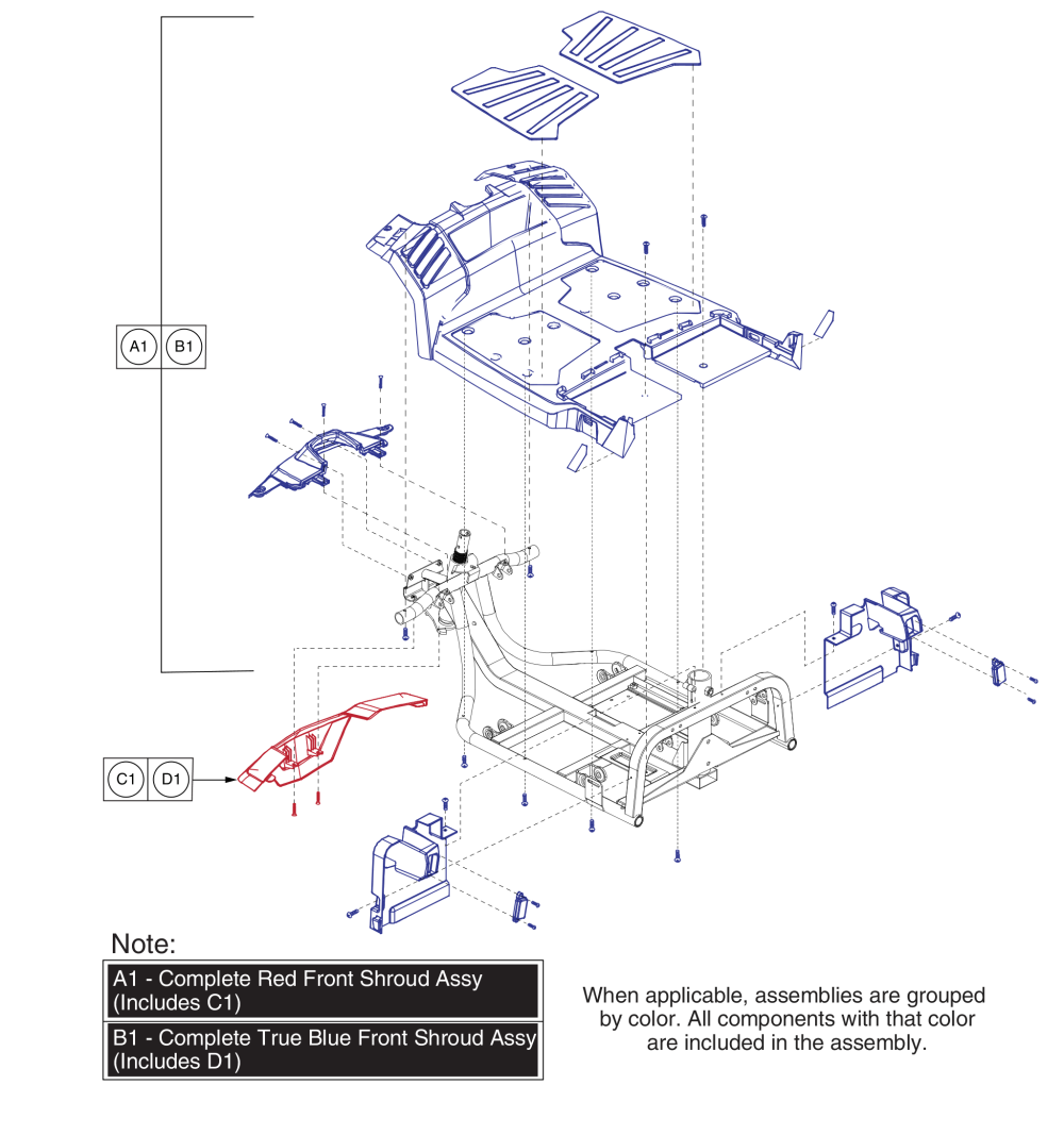 Front Shroud Assy parts diagram