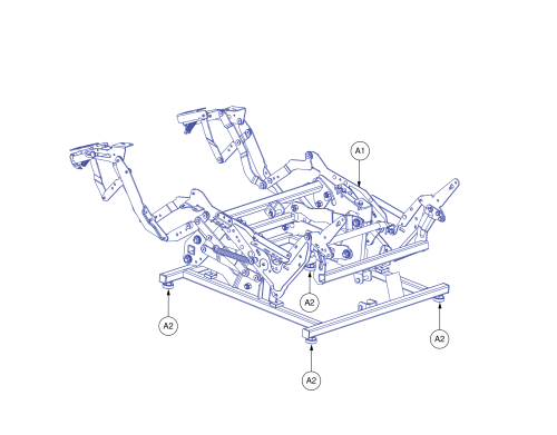 Lay Flat Mech Frame W/scissors parts diagram