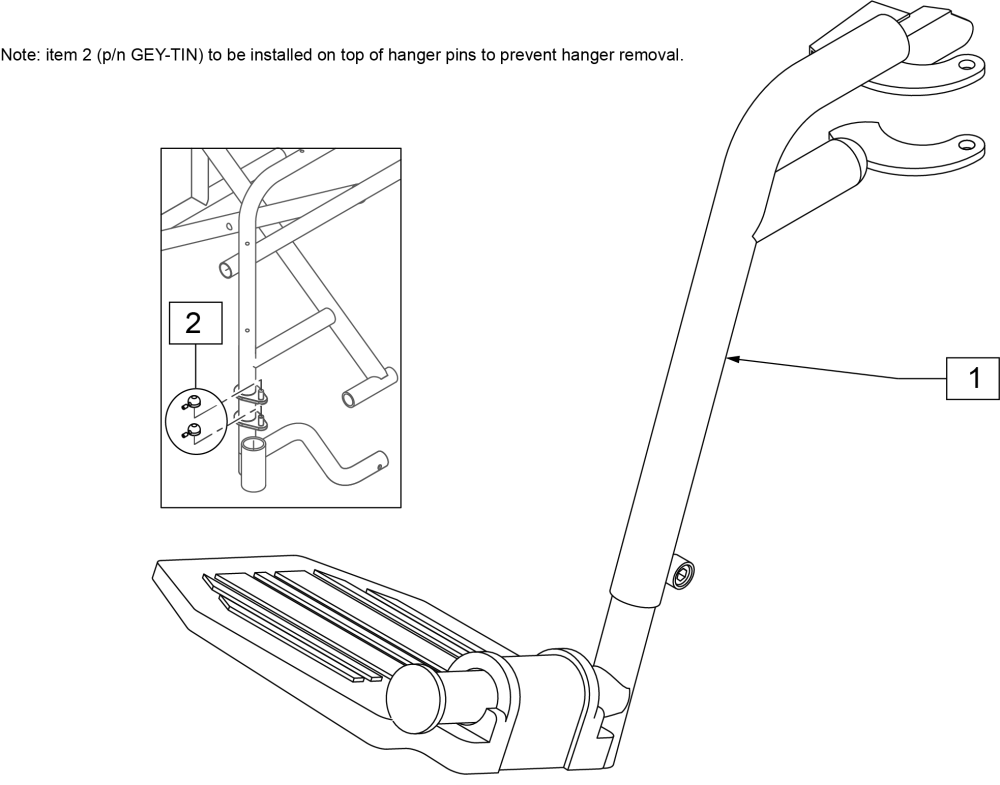 Swing Away Hanger parts diagram
