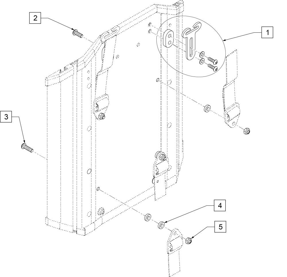 Chest Harness Hardware parts diagram