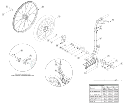 Arc Drum Brake parts diagram