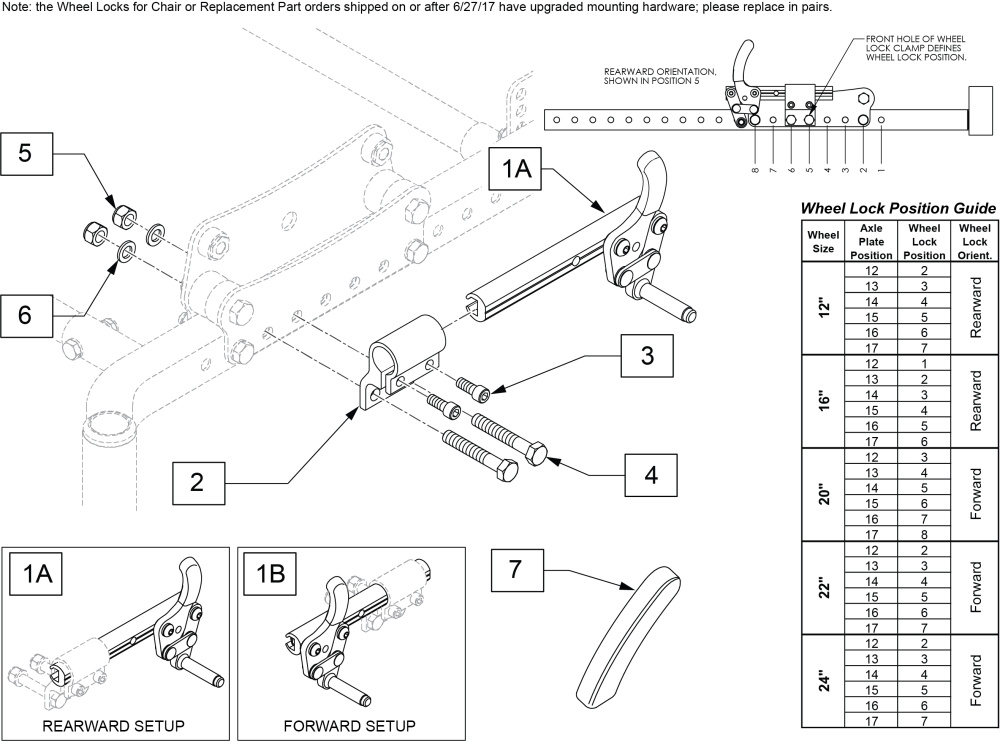 Push Wheel Locks parts diagram