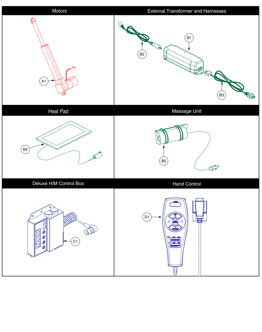 Dual Lead Motor W/capacitor/heat And Massage parts diagram