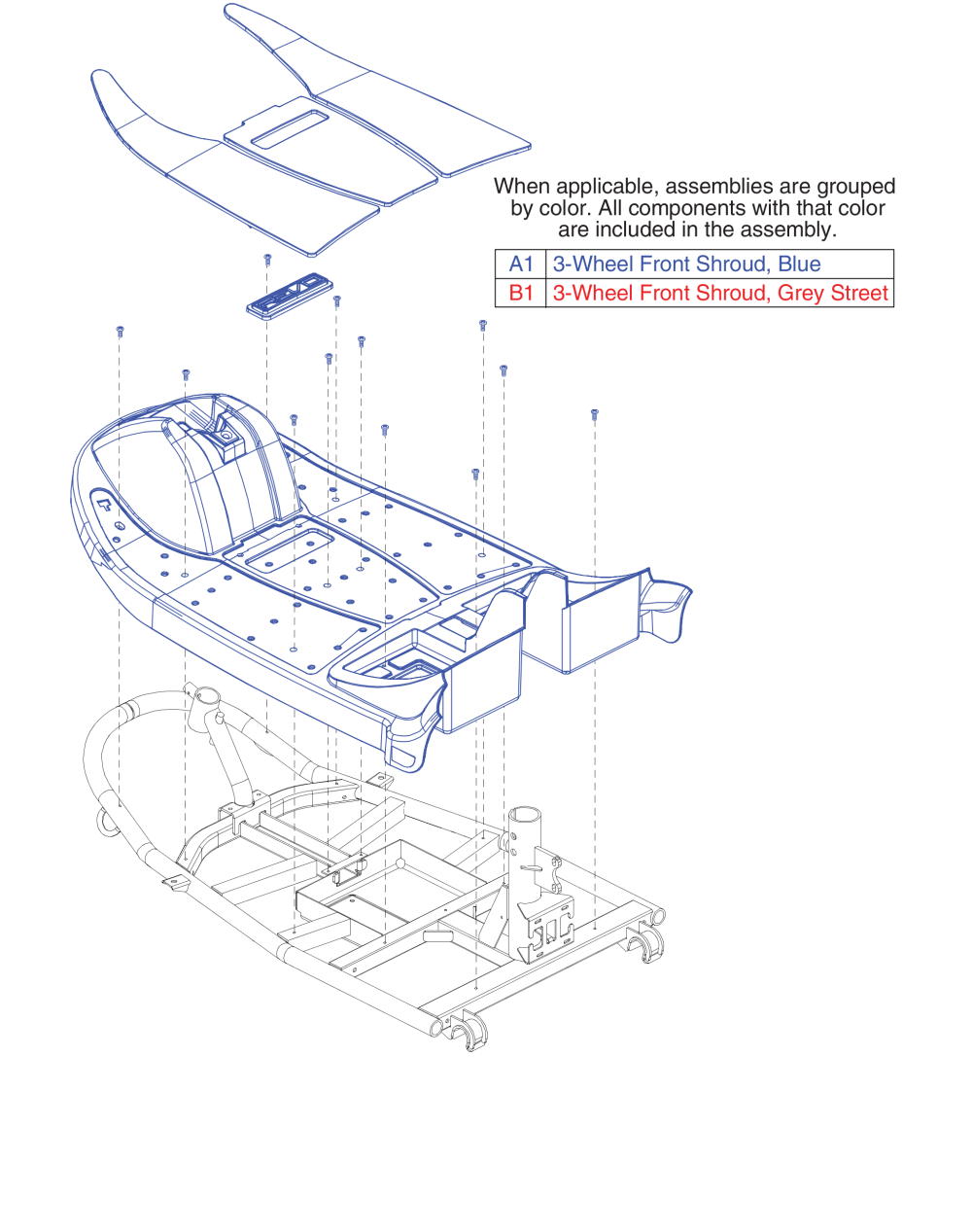 Front Shroud, Revo 2.0 parts diagram