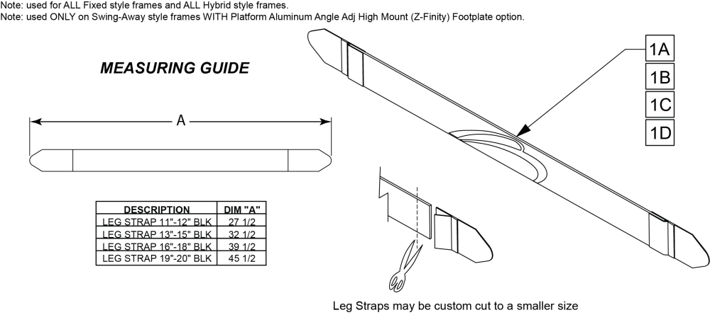 Adjustable Leg Strap parts diagram