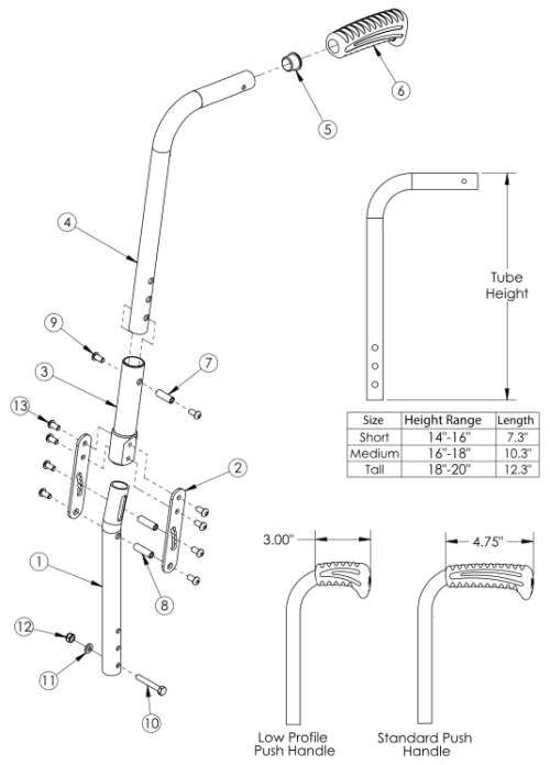 Catalyst Angle Adjustable Backrest parts diagram