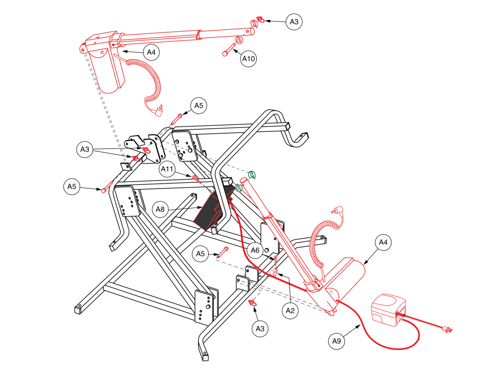 Infinite Pos Motor Assy - Standard parts diagram