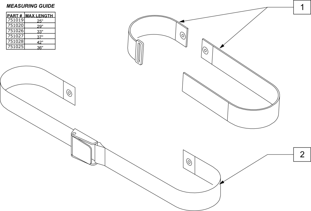 Standard Positioning Belts parts diagram