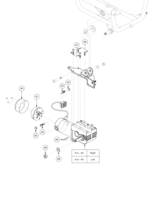 4.5 Mph Drive Motor Assy - J6 Va parts diagram