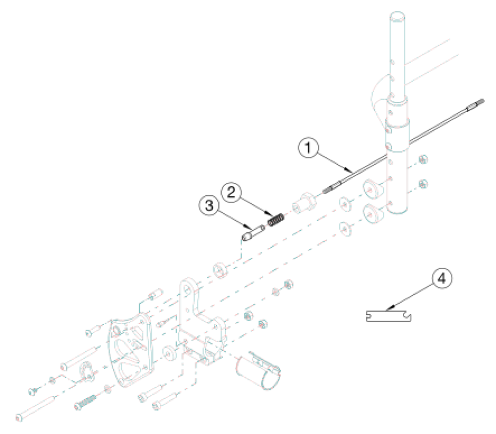 Clik Backrest Mount - Growth parts diagram