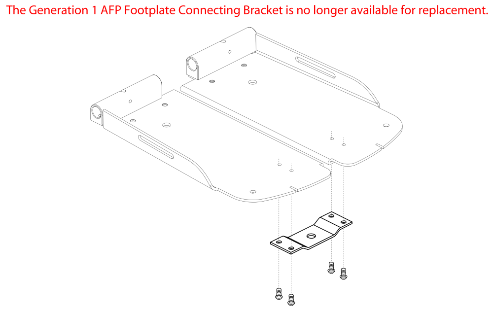 Gen. 1 Power Afp Foot Plate Connecting Bracket parts diagram