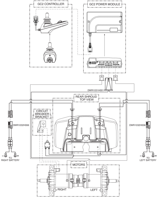 Electrical System Diagram, Gc2 Electronics, Jazzy Select Traveller parts diagram