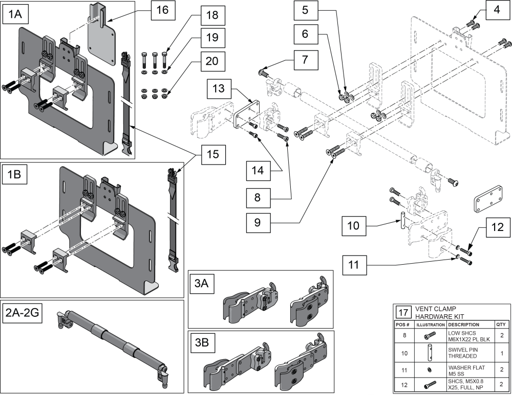 Vent Tray Ltv & Trilogy Zm310 parts diagram