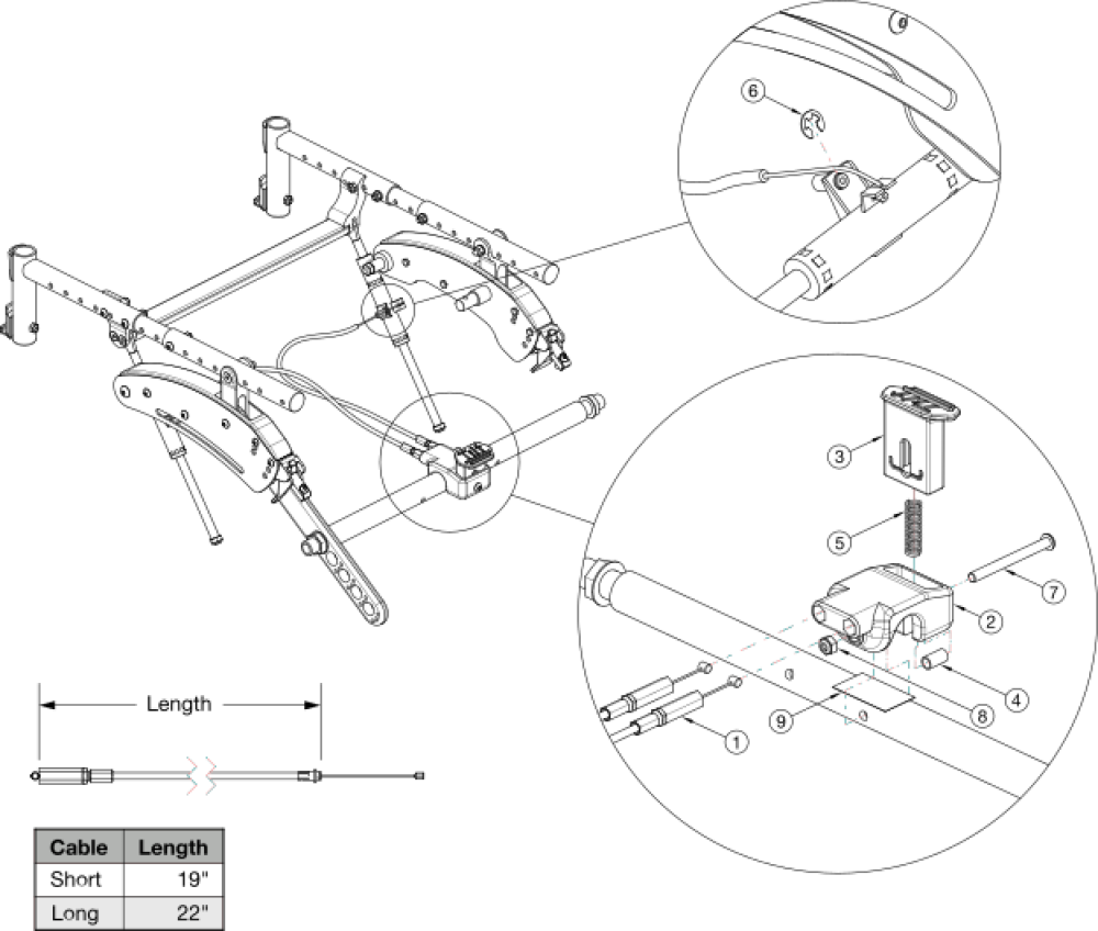 Flip Foot Tilt parts diagram