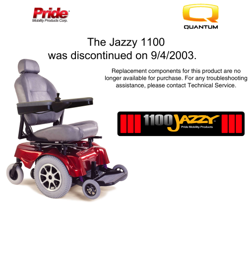 Jazzy 1100 - J01 parts diagram