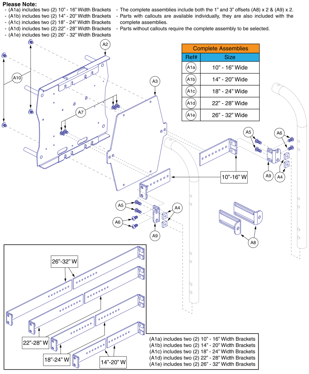 Back/e-box Bracket For Back Cane Units W/o A Back, Tb3 parts diagram