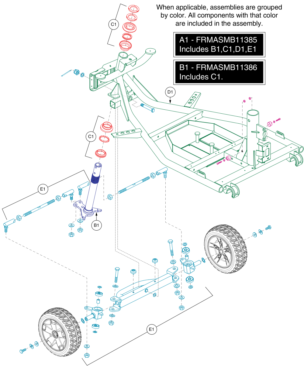 Front Frame Assy parts diagram