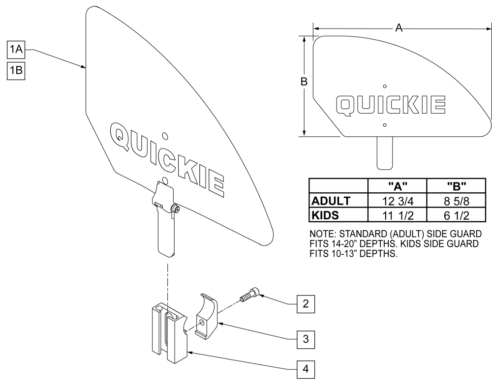 Folding Side Guard parts diagram