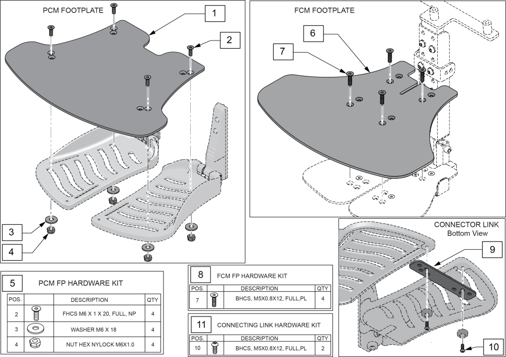 Footplate Accessories parts diagram