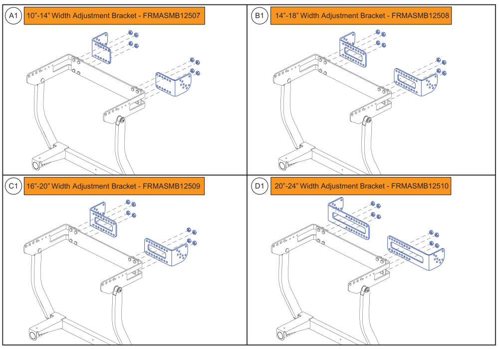 Articulating Vent Tray Width Adjustment Brackets parts diagram