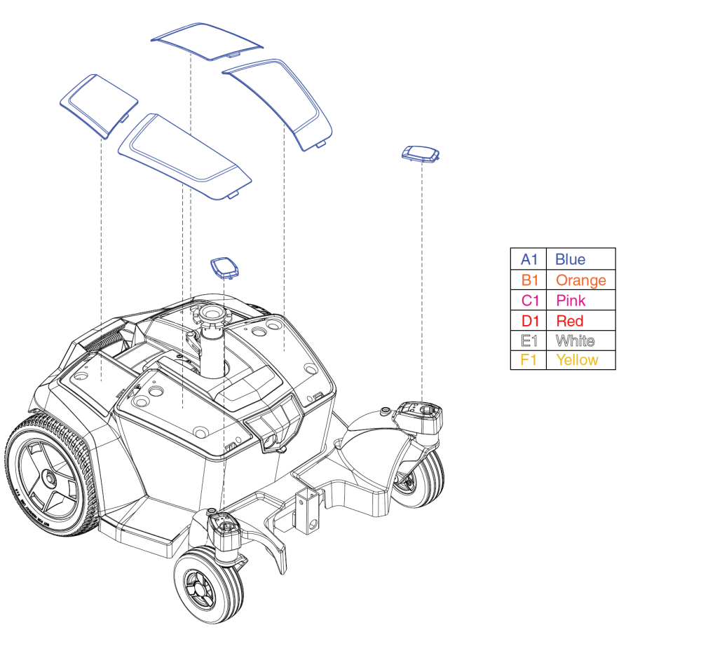 Shroud Inserts, Go-chair 2016 parts diagram