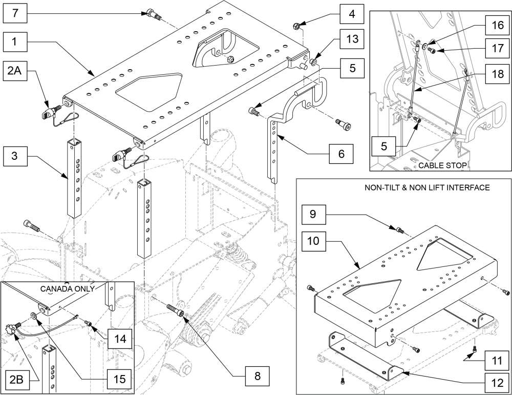 Seat Post & Interface After S/n Prefix Qm710a, Qm715a & Qm720a parts diagram