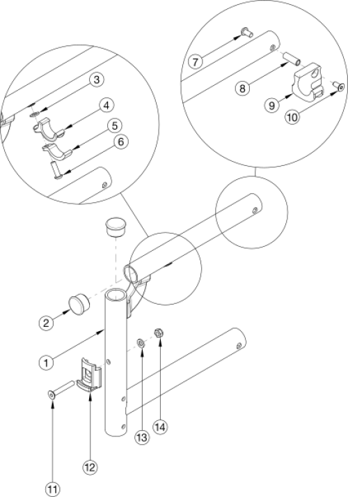 Catalyst Swing Away Front Frame parts diagram