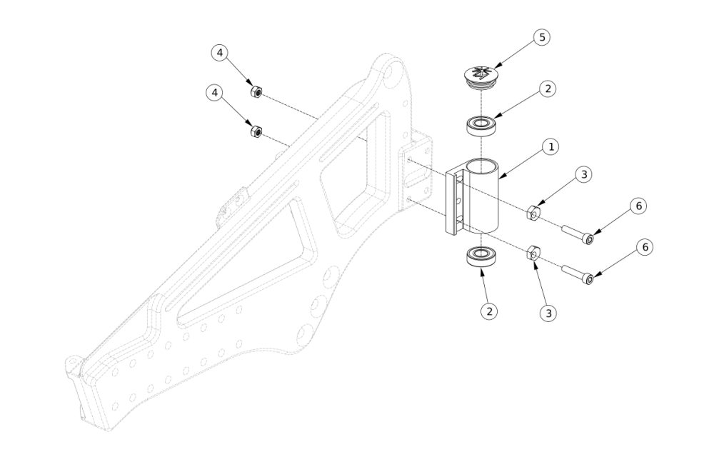 Liberty Caster Housing parts diagram