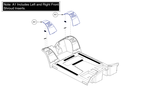 Front Shroud Inserts, 4 Wheel, Version 2 parts diagram