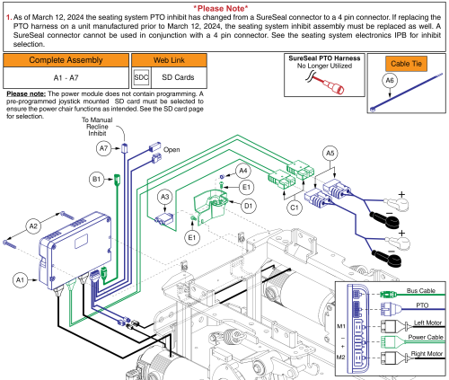 Ql3 Electronics, 6mph Accu-trac Motors, Man. Recline, Q6 Edge 2.0/3 parts diagram