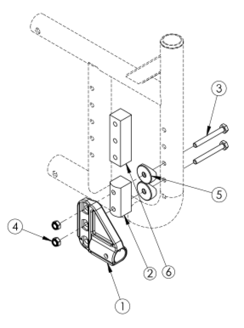 Catalyst 5 Anti-tip Receiver parts diagram