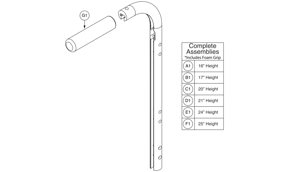 Back Canes, Tb3 parts diagram