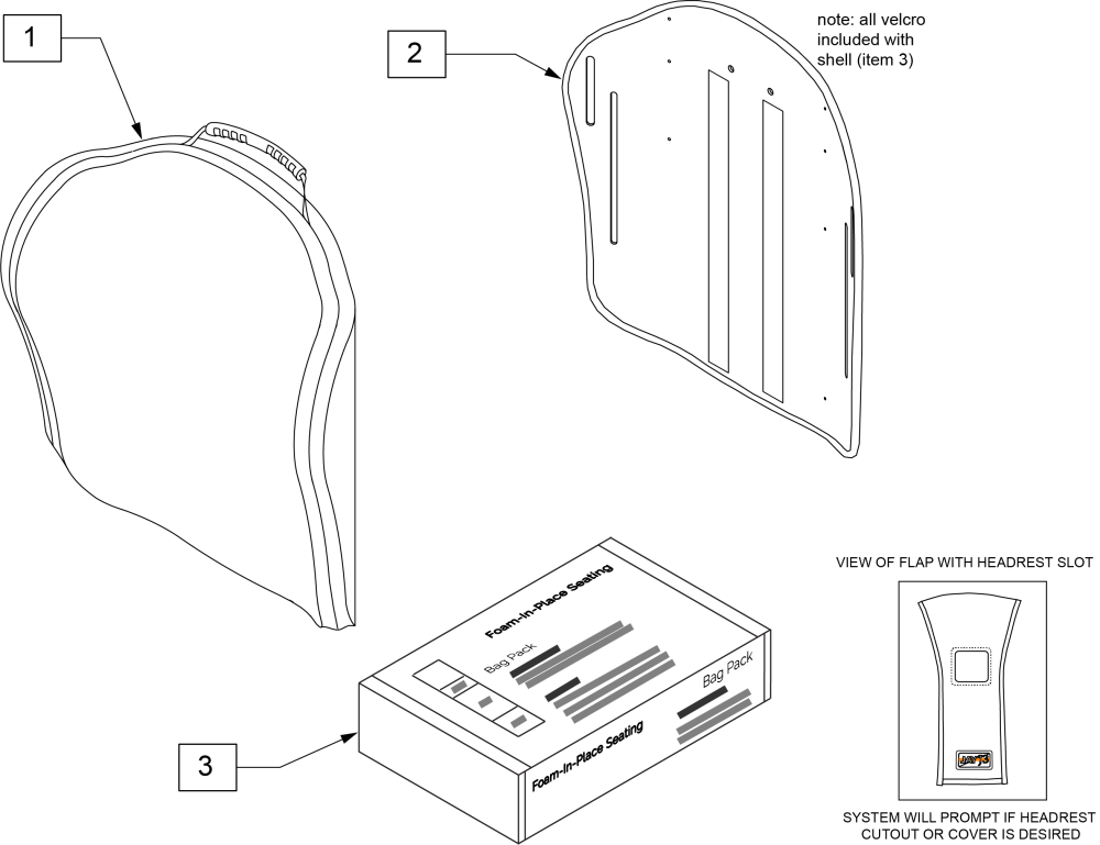J3 Ut Pa Custom Backrest (fip) parts diagram