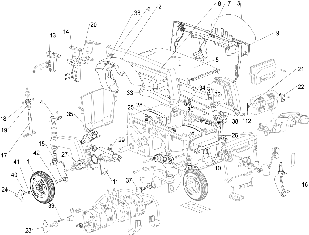 360 Chasis parts diagram