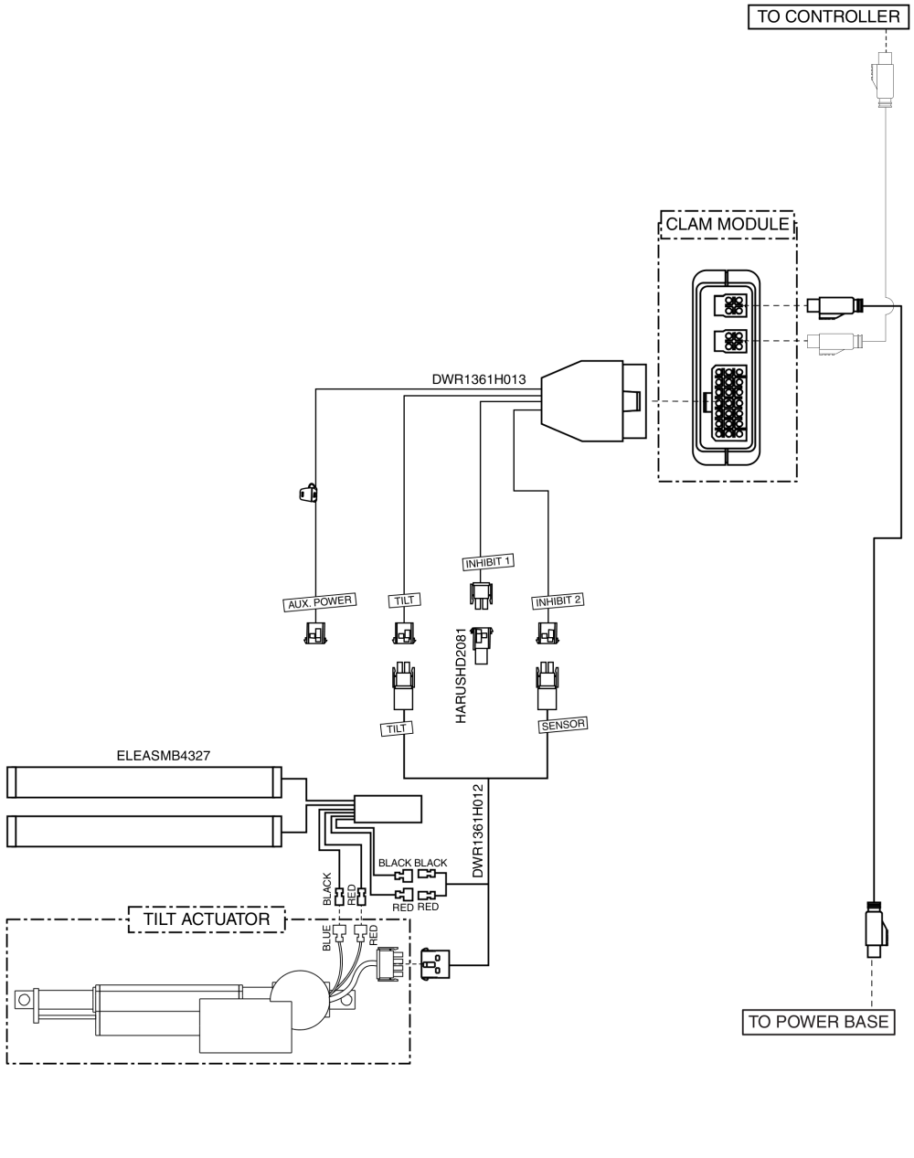 Electrical Diagram - Tilt Thru Joystick, Dynamic parts diagram