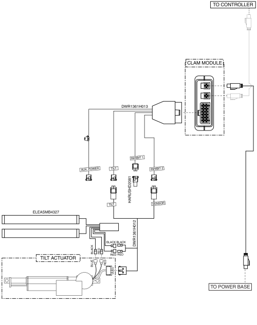 Electrical Diagram - Tilt Thru Joystick, Dynamic parts diagram