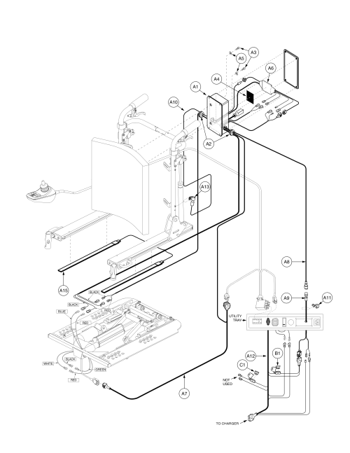 Tb1 Tilt, Vsi Thru Joystick, Manual Recline, Gen 1 parts diagram