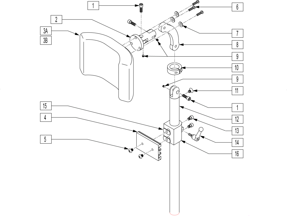 Headrest parts diagram