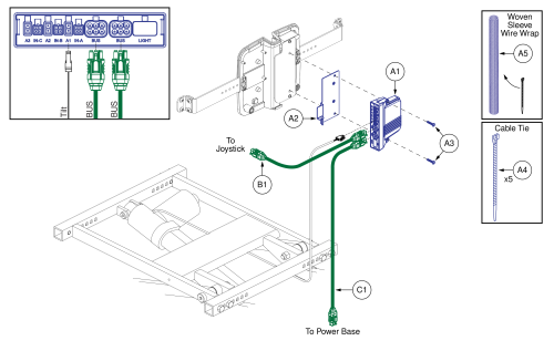 Q-logic 3 Am3, Tb Bariatric Tilt parts diagram